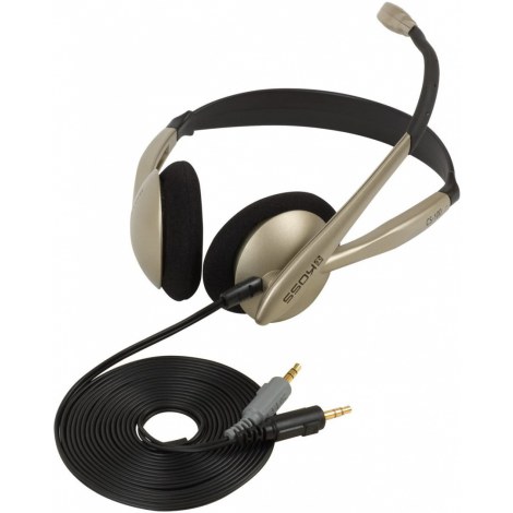 Koss | CS100 | Headphones | Wired | On-Ear | Microphone | Black/Gold - 2